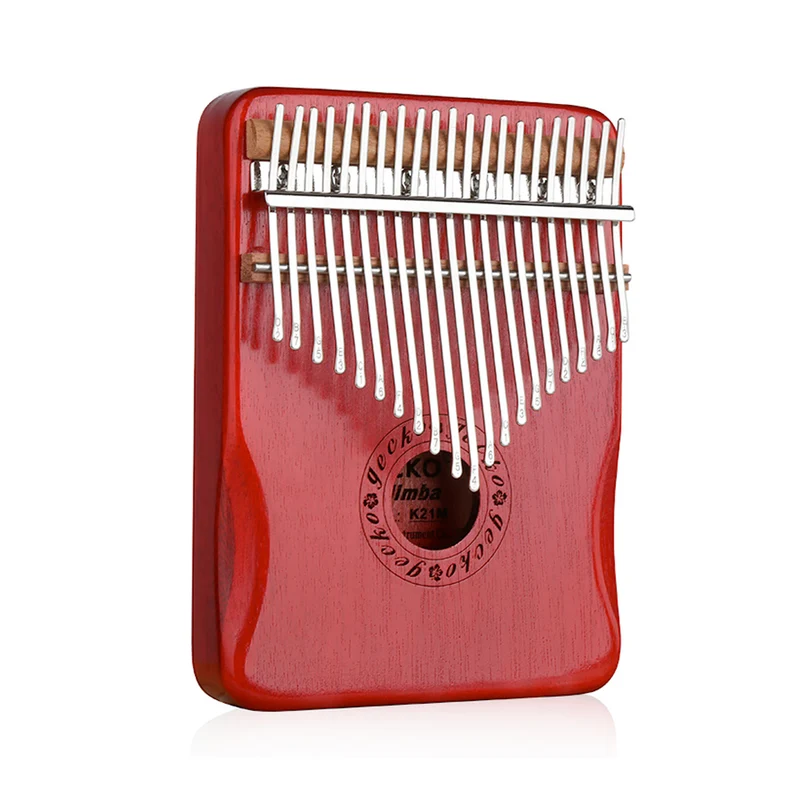 Gecko Kalimba 21-key Mahogany Wood Slim Key Thumb Piano Ore Tines Instrument