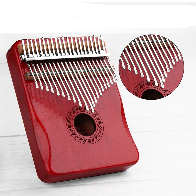 Gecko Kalimba 21-key Mahogany Wood Slim Key Thumb Piano Ore Tines Instrument
