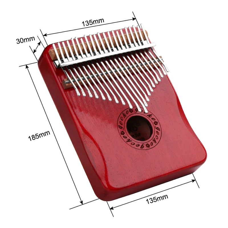 Gecko Kalimba 21-key Mahogany Wood Slim Key Thumb Piano Ore Tines Instrument