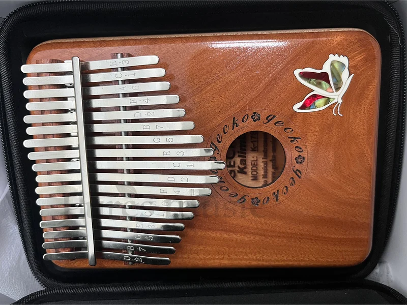 Gecko Kalimba 17 Key Red Sandalwood Butterfly Thumb Finger Piano Instrument K17SD