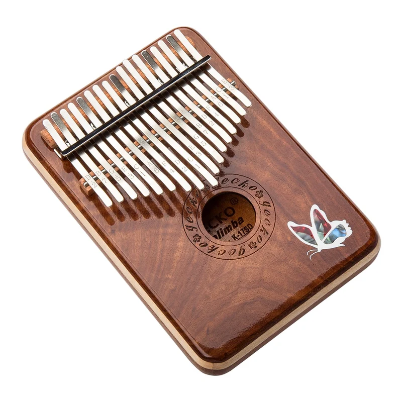 Gecko Kalimba 17 Key Red Sandalwood Butterfly Thumb Finger Piano Instrument K17SD