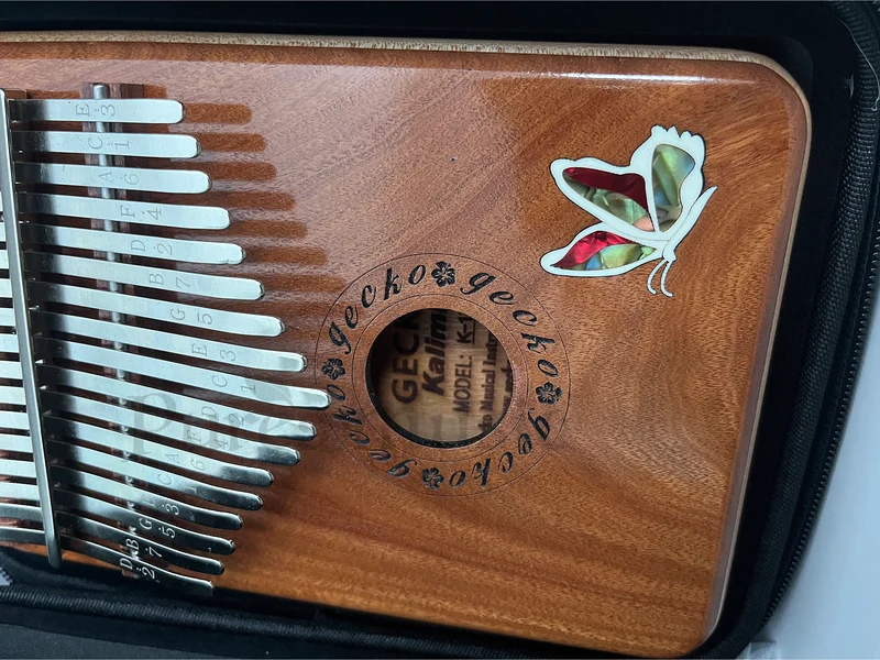 Gecko Kalimba 17 Key Red Sandalwood Butterfly Thumb Finger Piano Instrument K17SD