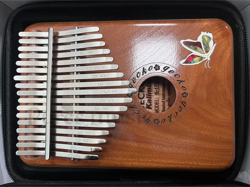 Gecko Kalimba 17 Key Red Sandalwood Butterfly Thumb Finger Piano Instrument K17SD