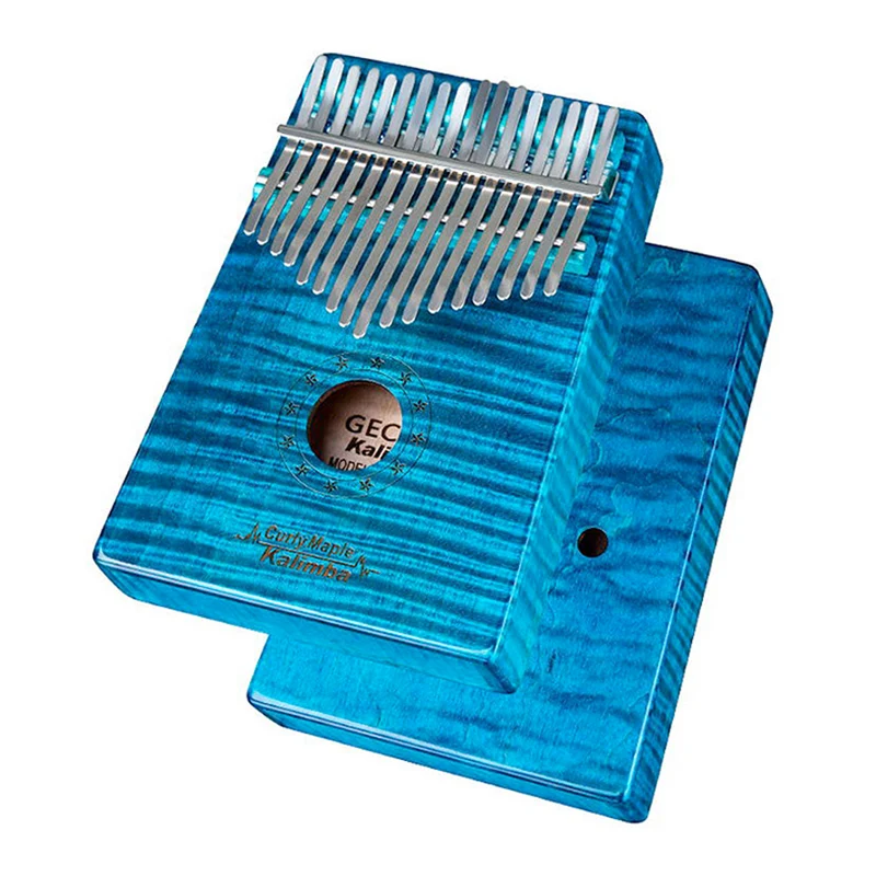 Gecko Kalimba 17-key Flame Maple Thumb Finger Piano Instrument MC-BL/B/S