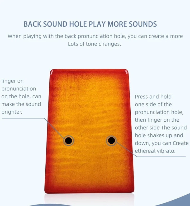 Gecko Kalimba 17-key Flame Maple Thumb Finger Piano Instrument MC-BL/B/S