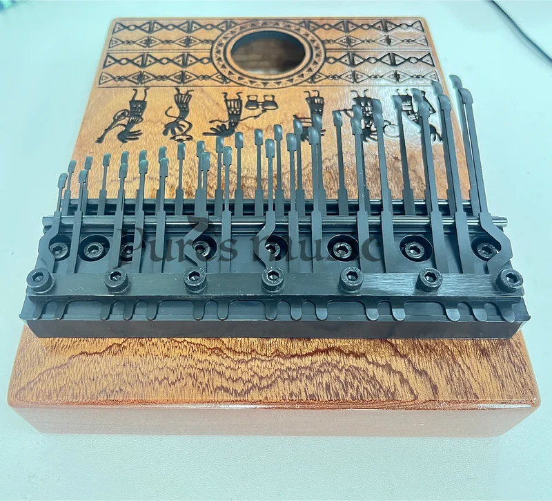 36 Keys Chromatic Kalimba Flat Board / Hollow Solid Wood Color Oxide Black Key Thumb Piano