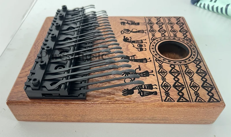 36 Keys Chromatic Kalimba Flat Board / Hollow Solid Wood Color Oxide Black Key Thumb Piano