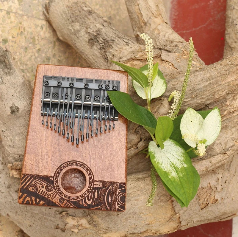 29 Keys Chromatic Kalimba Piano Black Key Chord Kalimba Semitone Scale Graffiti Pattern