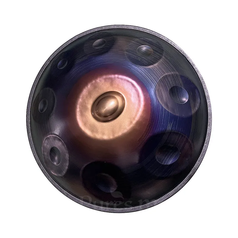 Generic Hluru Handpan Drum Upgraded style Blue Professional Hang Drum