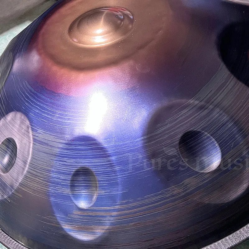 Generic Hluru Handpan Drum Upgraded style Blue Professional Hang Drum