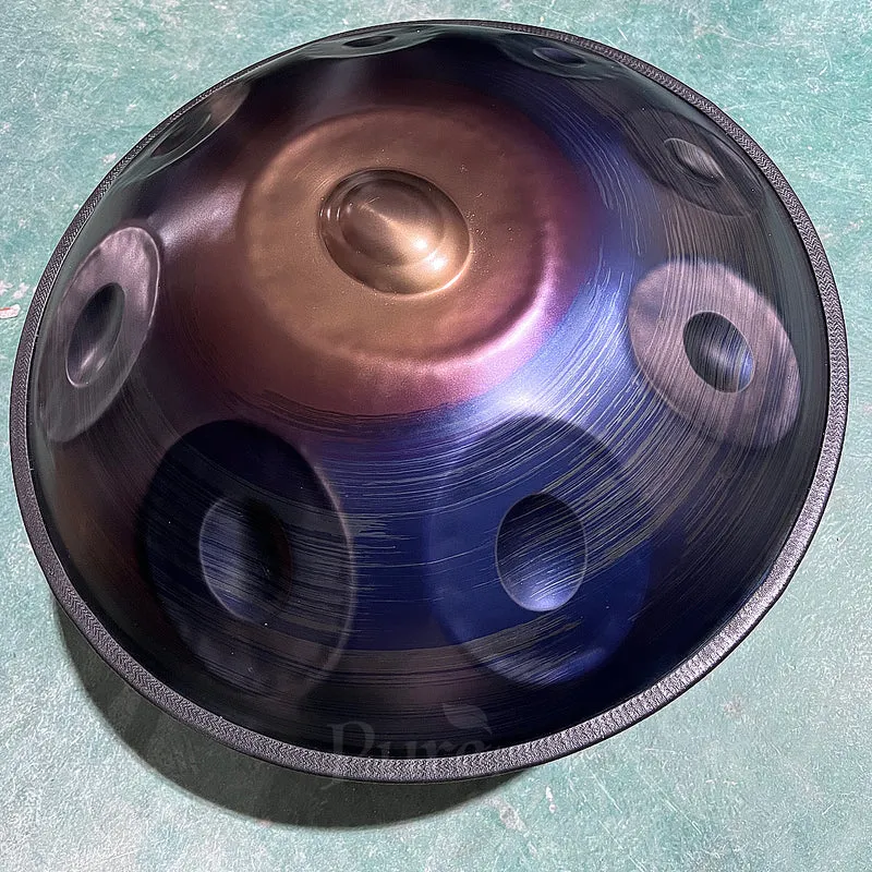 Generic Hluru Handpan Drum Upgraded style Blue Professional Hang Drum