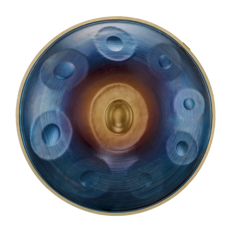 Generic Hluru Handpan Drum Upgraded style Blue Professional Hang Drum