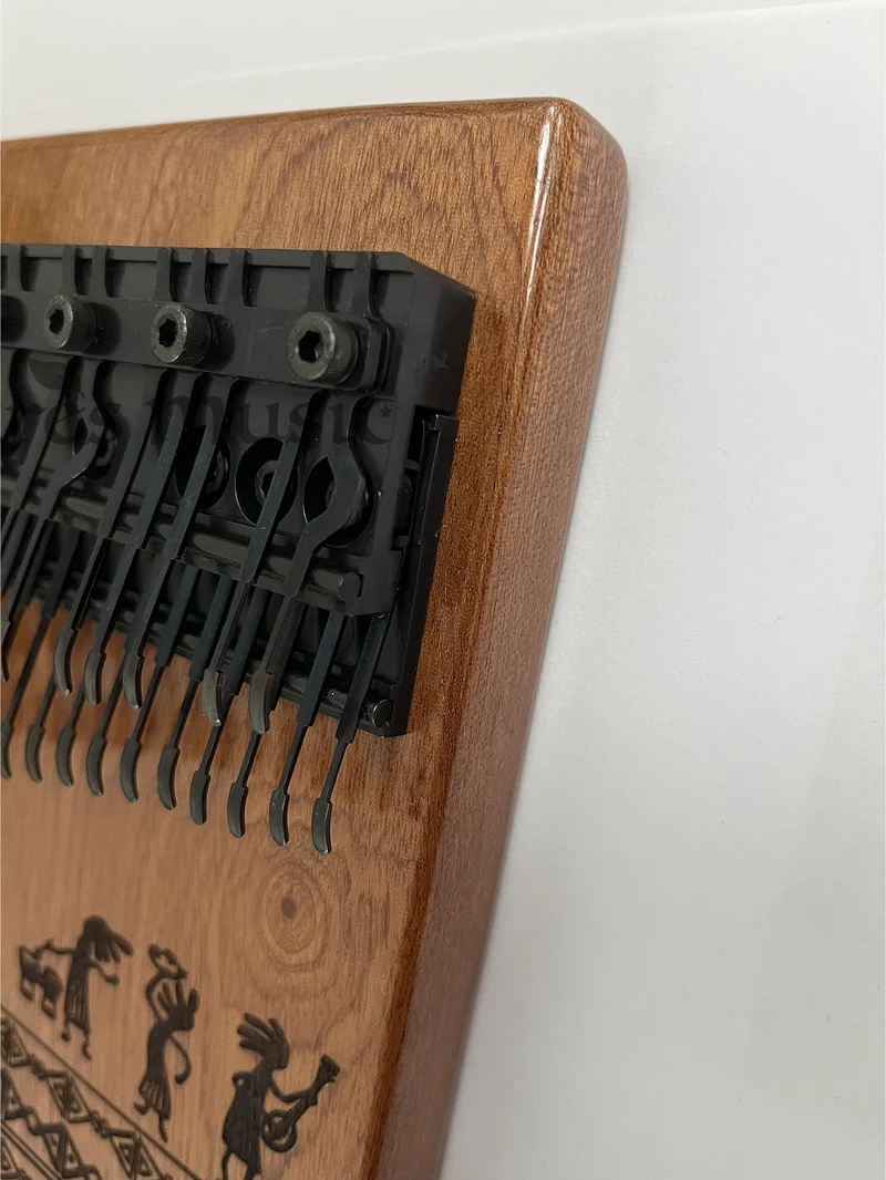 36 Keys Chromatic Kalimba Hollow/Solid Board Piano Semitone Scale African Graffiti Pattern