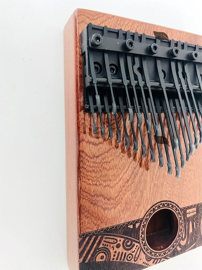 36 Keys Chromatic Kalimba Hollow/Solid Board Piano Semitone Scale African Graffiti Pattern