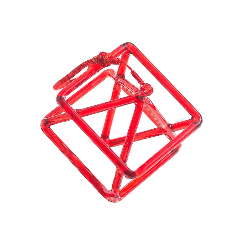 Red Singing Merkaba Crystal Star Clear Pyramid Powerful Energy Sound Healing