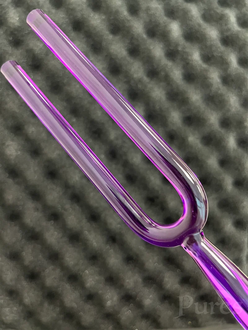 Crystal Tuning Fork Quartz Set Clear Colorful For Sound Healing Chakra Meditation