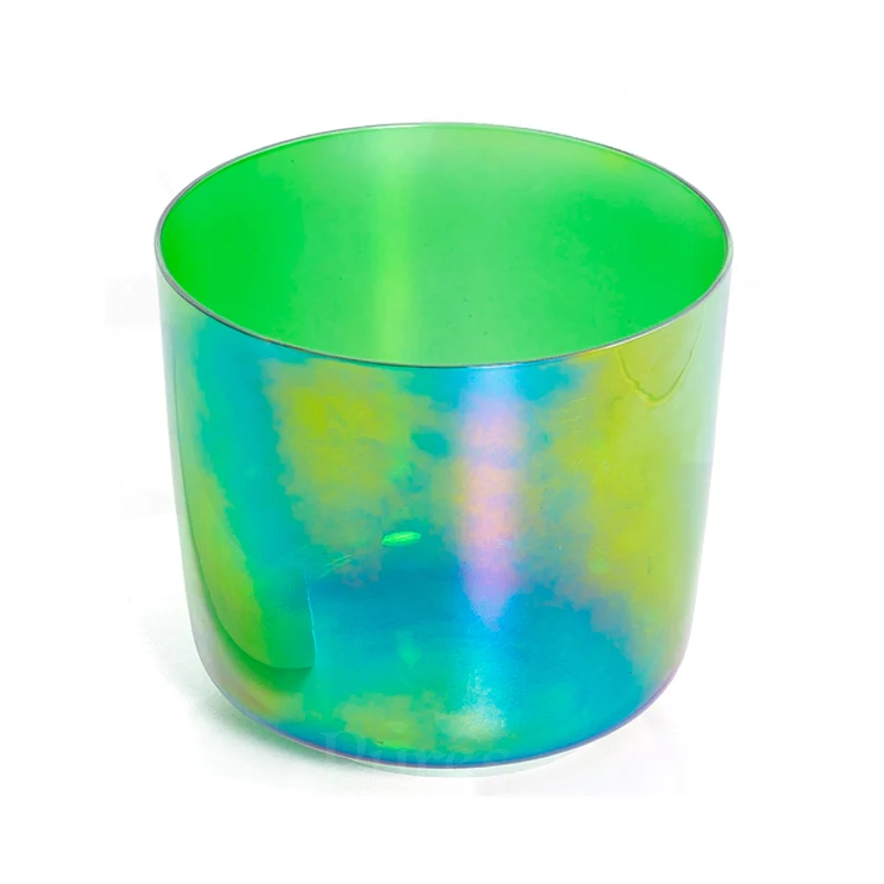 Clear Crystal Singing Bowl Colorful Chakra Bowl Quartz Sound Bath Meditation Bowl