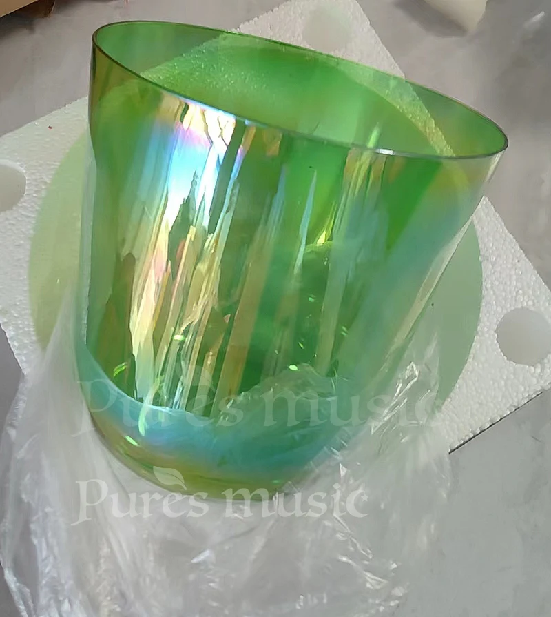 Alchemy Colorful Crystal Singing Bowl Set Clear 440/432Hz 7 Seven Chakra Sound Bath Bowl Set