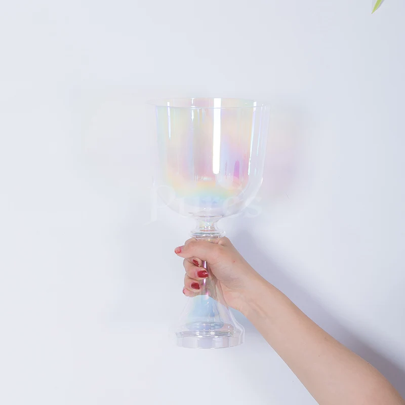 Colorful Clear Crystal Singing Grail Chalice Bowl Quartz For Yoga Sound Meditation