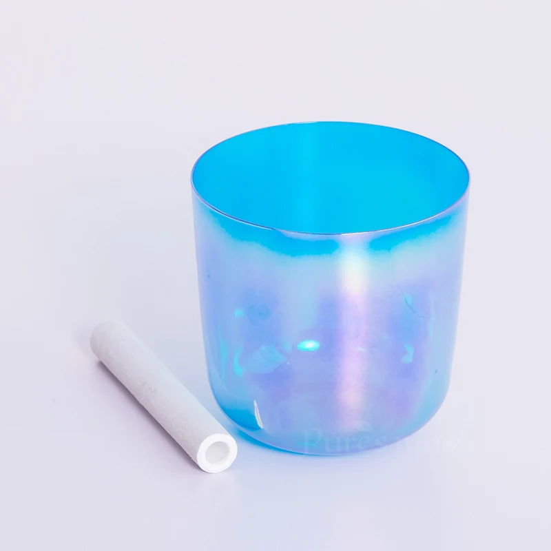Alchemy Colorful Crystal Singing Bowl Set Clear 440/432Hz 7 Seven Chakra Sound Bath Bowl Set