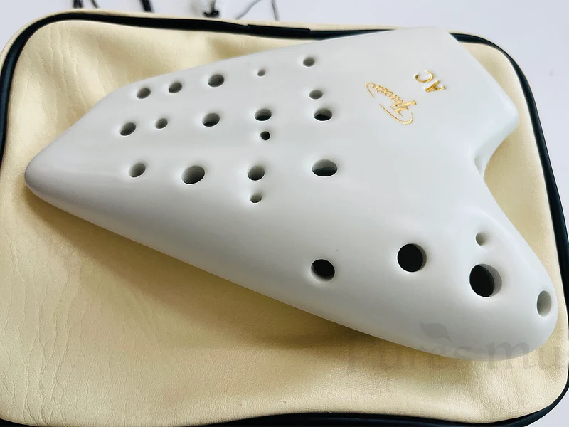 Classic Solid Color Triple Chamber Ocarina Natural Matte Alto C Clay Ocarina Instrument