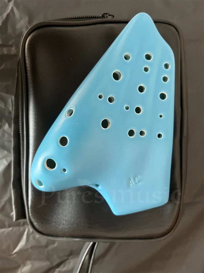 Classic Solid Color Triple Chamber Ocarina Natural Matte Alto C Clay Ocarina Instrument