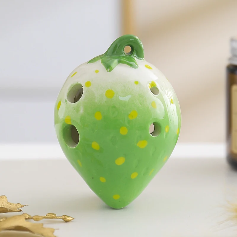 Strawberry Ocarina 6 Hole Pendant Ocarina Alto C Instrument Gift For Beginner