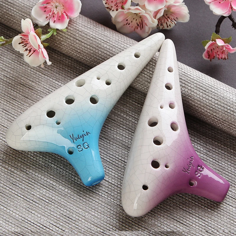 Gradient Color SG 12 Hole Ocarina Treble Soprano Ocarina Instrument