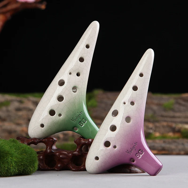 Gradient Color SG 12 Hole Ocarina Treble Soprano Ocarina Instrument