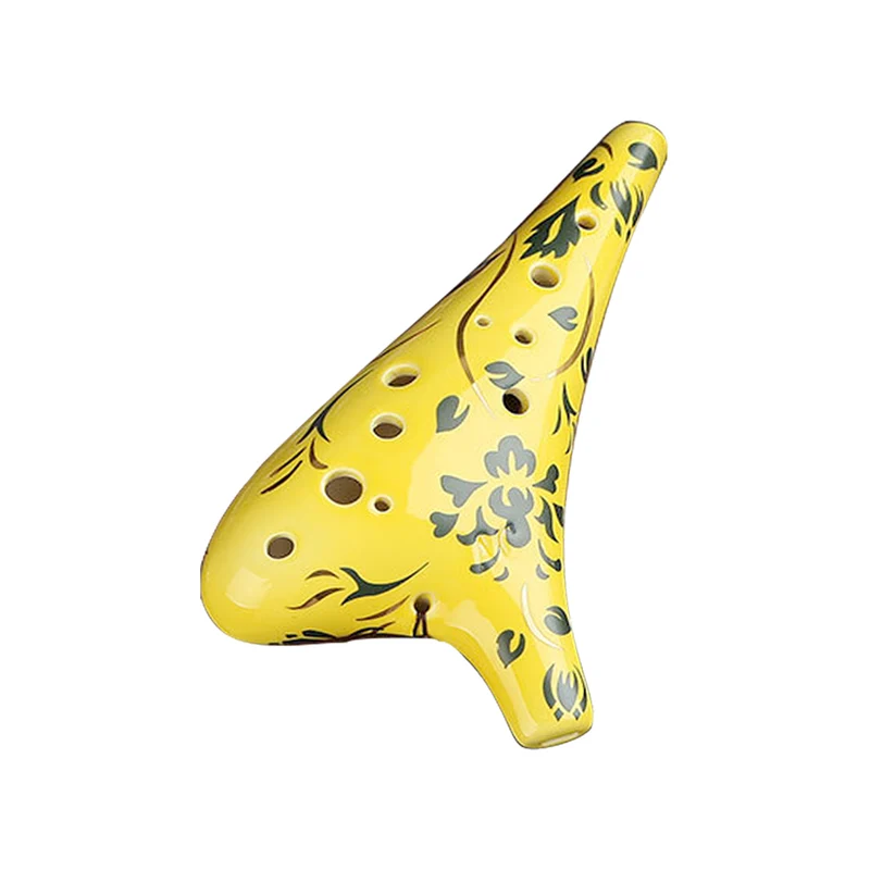 Art Draw Porcelain 12 Hole Ocarina Alto C Clay Ocarina Instrument