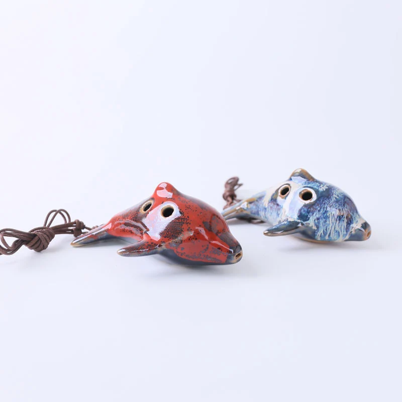 Dolphin Ocarina 6 Hole Ocarina Alto C Whale Pendant Ocarina Instrument Gift
