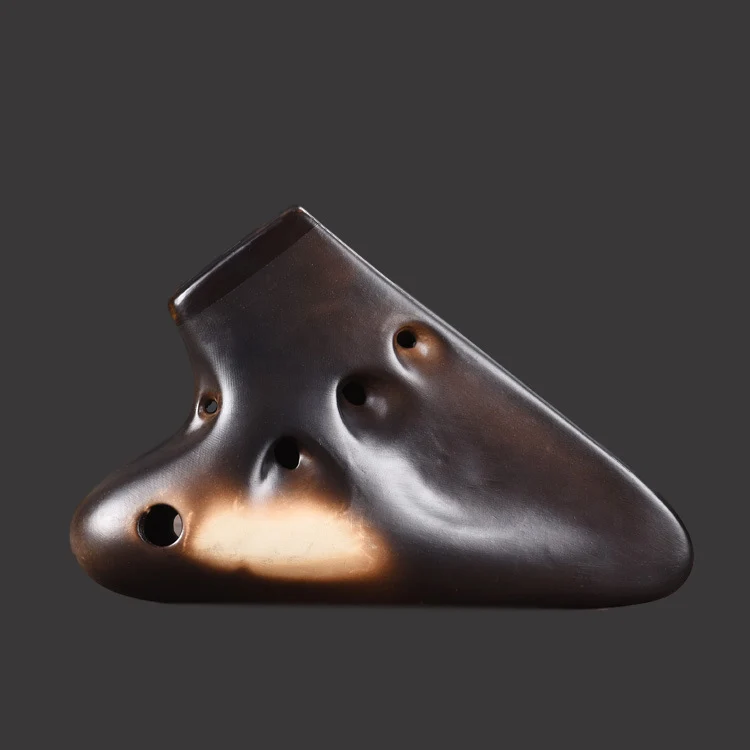 Black Forest Triple Ocarina Classic Color Alto C Ceramic Ocarina Wind Instrument