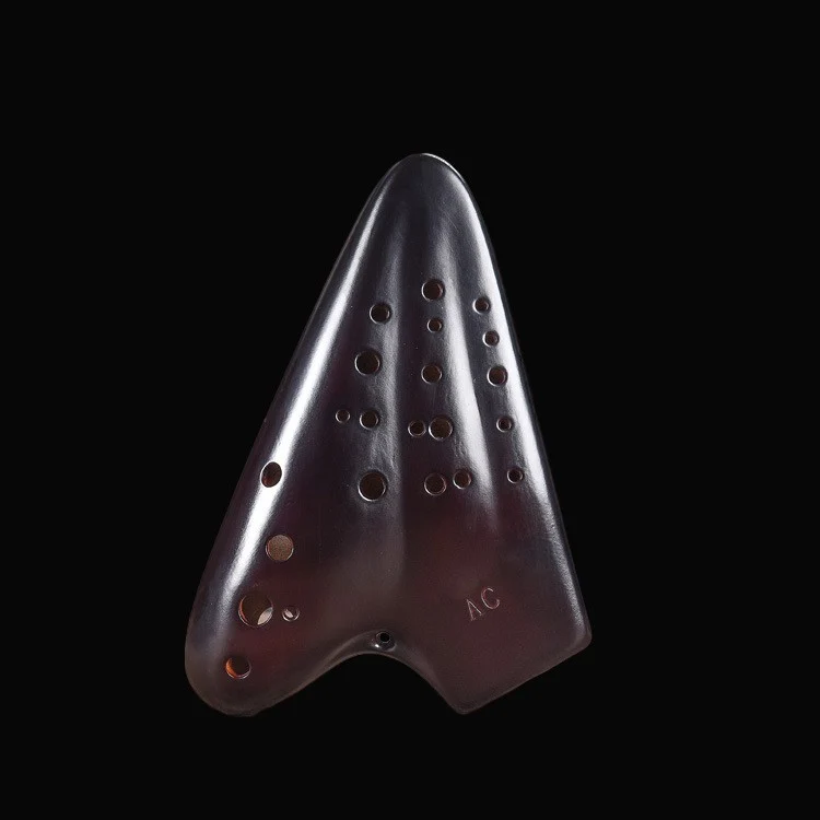 Black Forest Triple Ocarina Classic Color Alto C Ceramic Ocarina Wind Instrument