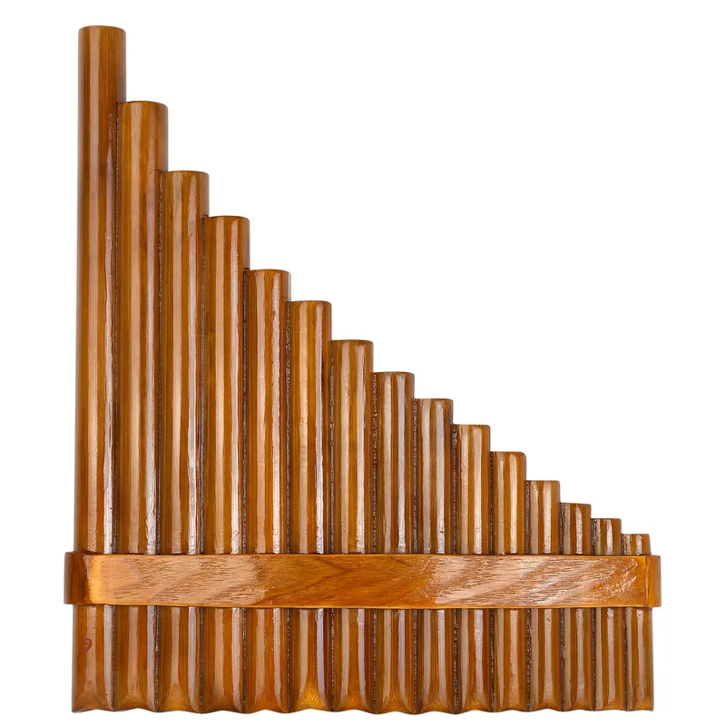 15 Pipes Pan Flute Upgraded G Key High Quality Bamboo PanPipes Chinese Traditional Woodwind Instrument