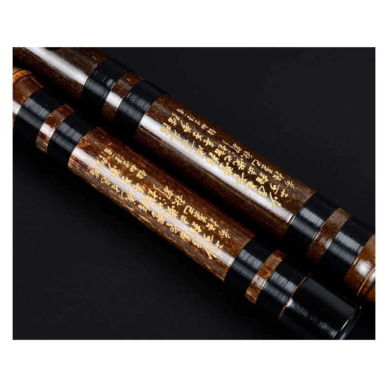 Bamboo Flute Flauta Purple Bamboo Dizi Traditional Chinese Instrument Flute for Kids Adults Beginners