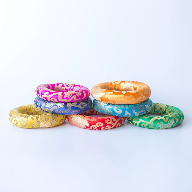 7PCS Cloth Ring Singing Bowl O-ring 6-12" 8-14" Set For Meditation Relaxation Bowls