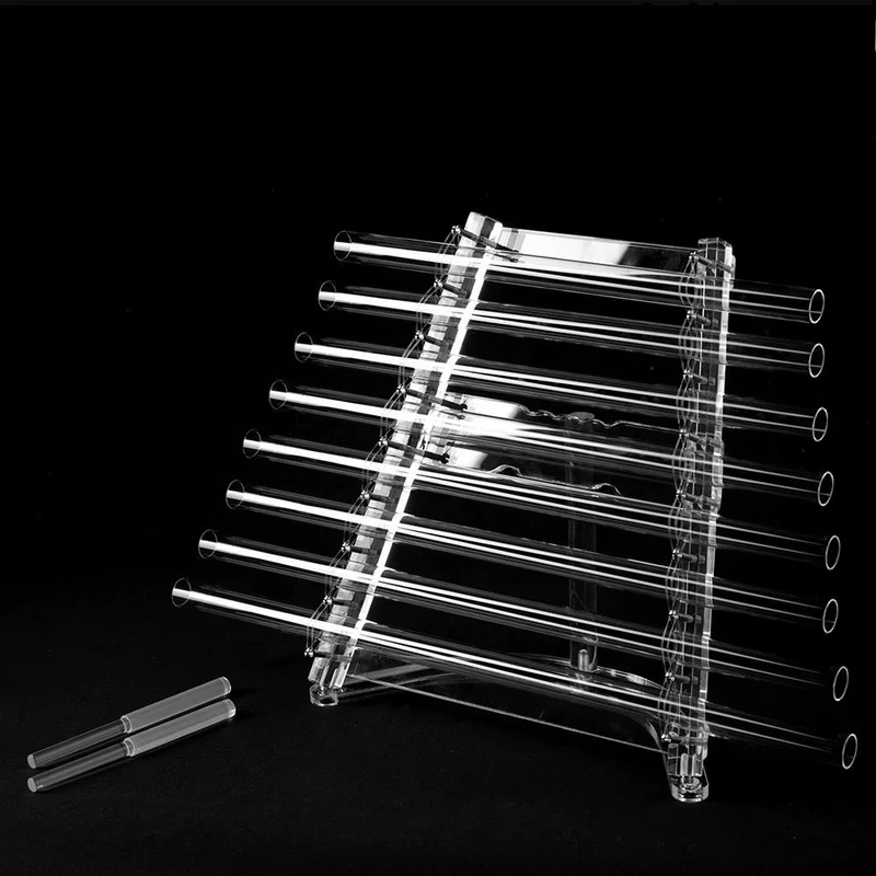 (Big/Small Size) Clear Crystal Singing Harp Transparent Sound Healing Quartz Harp