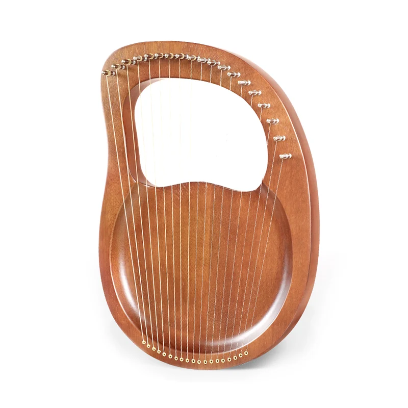 Classic Lyre Harp 16-19-String Note Plate Type Retro Wooden Lyre Instrument
