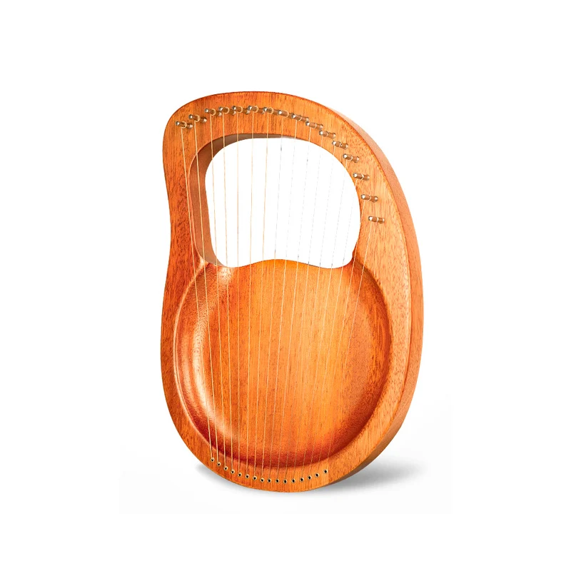 Classic Lyre Harp 16-19-String Note Plate Type Retro Wooden Lyre Instrument