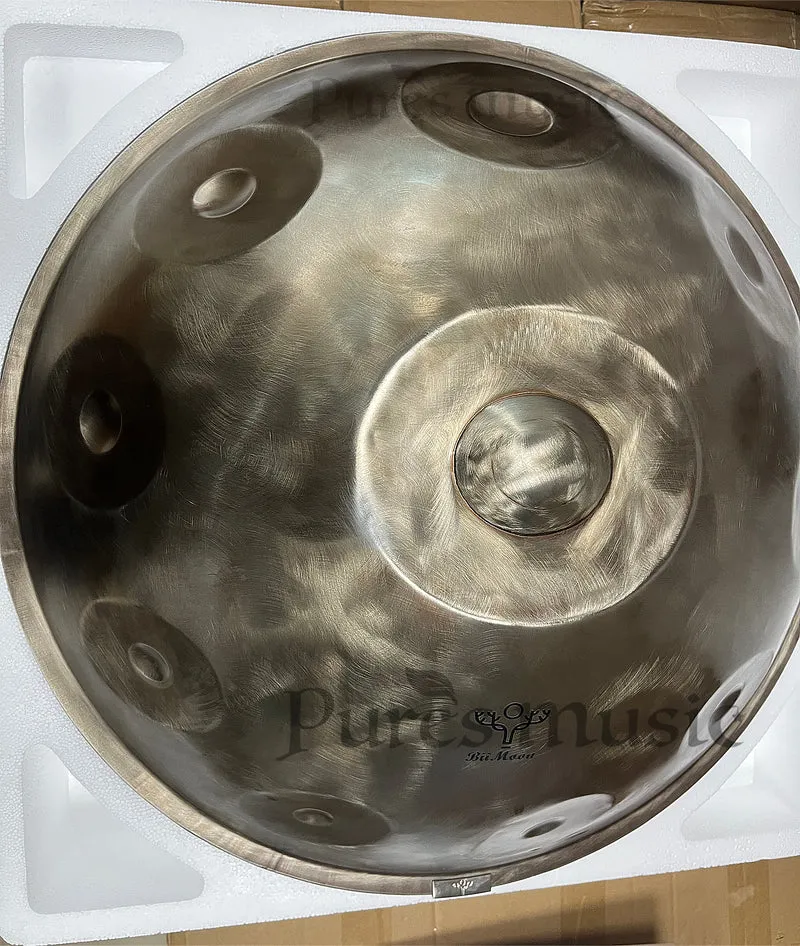 BiiMoon Retro Handpan Drum Vintage Gold Style C# Kurd C D E Amara C Ashakiran