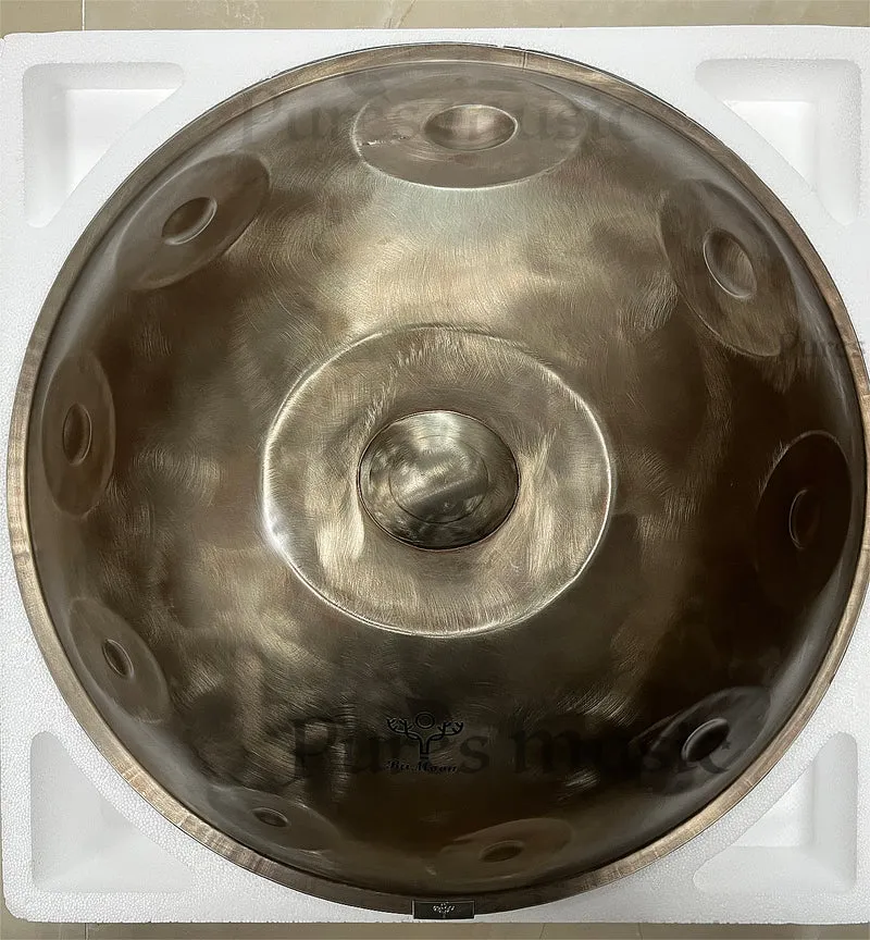 BiiMoon Retro Handpan Drum Vintage Gold Style C# Kurd C D E Amara C Ashakiran
