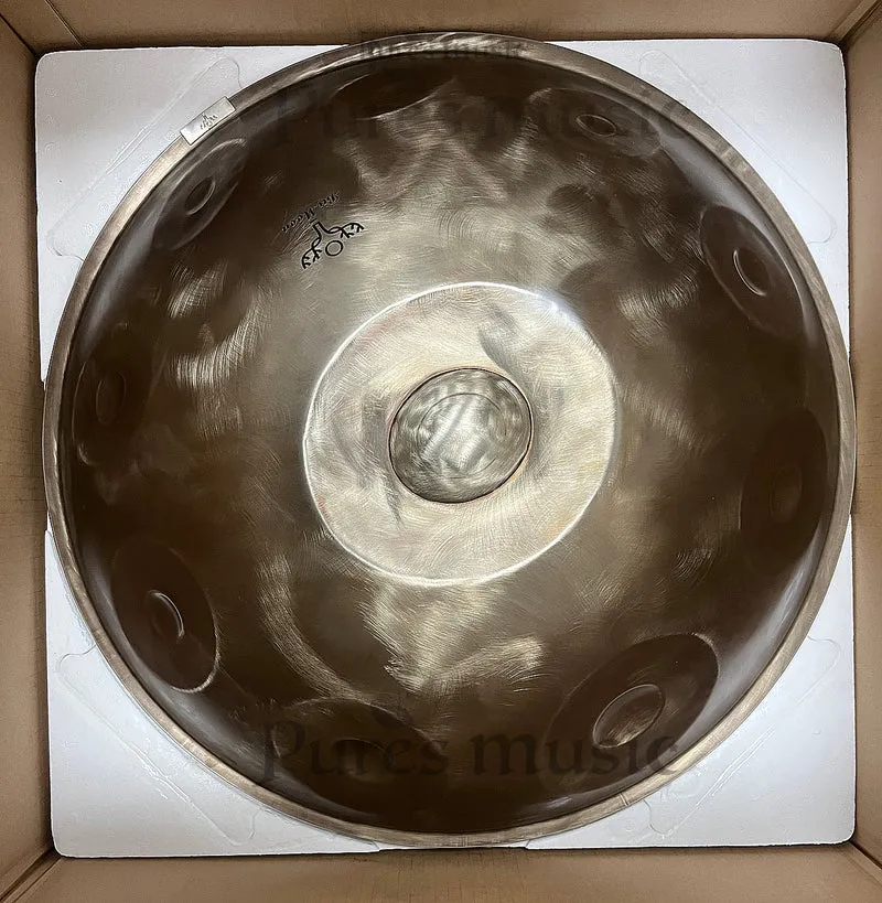 BiiMoon Retro Handpan Drum Vintage Gold Style C# Kurd C D E Amara C Ashakiran