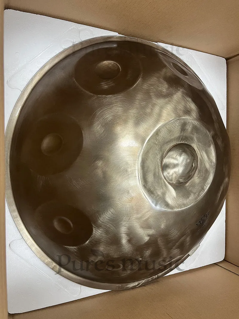 BiiMoon Retro Handpan Drum Vintage Gold Style C# Kurd C D E Amara C Ashakiran
