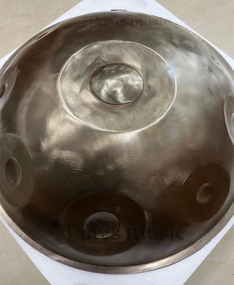 BiiMoon Retro Handpan Drum Vintage Gold Style C# Kurd C D E Amara C Ashakiran