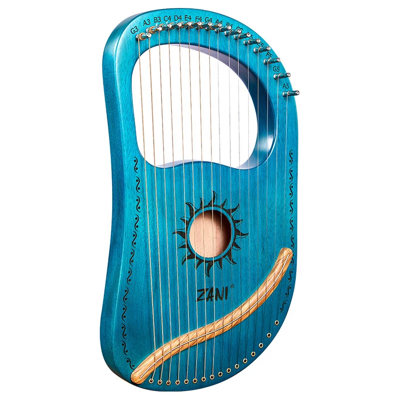 Zani Mini 16-String Lyre Harp Wooden Lyre Gift For Beginner Instrument