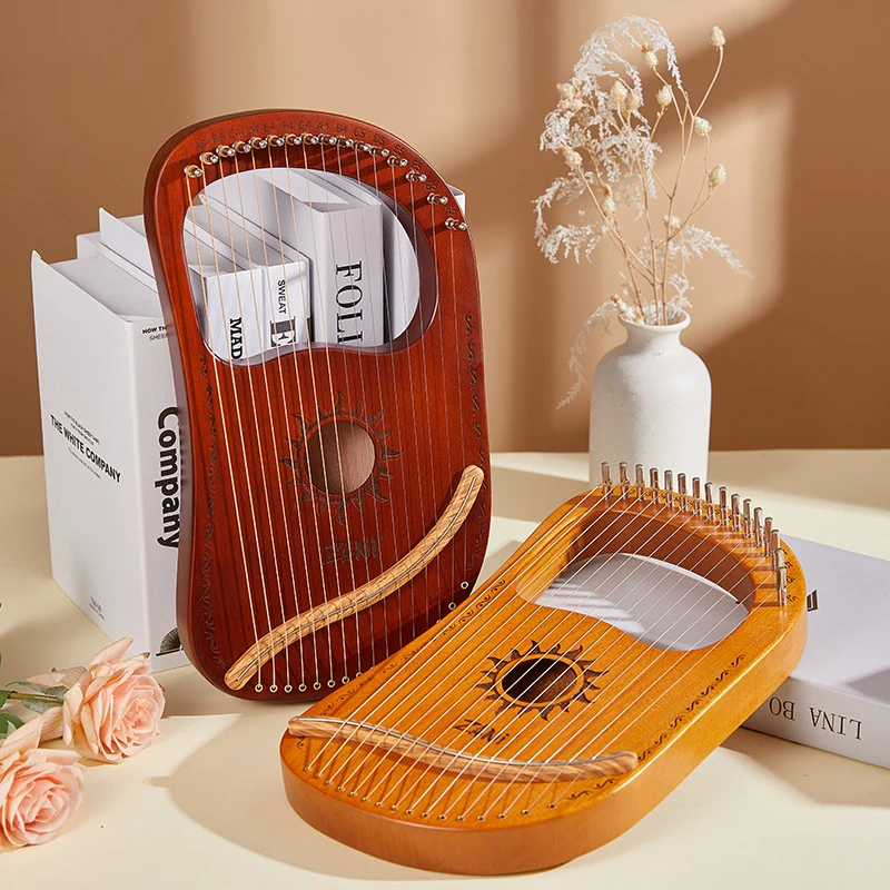 Zani Mini 16-String Lyre Harp Wooden Lyre Gift For Beginner Instrument