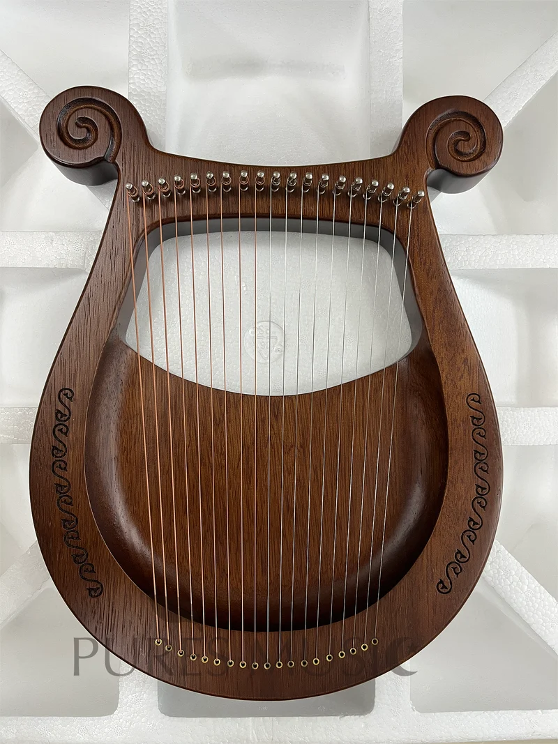 Pures Angel Lyre Harp Ancient 16-19-String Note Wooden Lyre Soothing Instrument