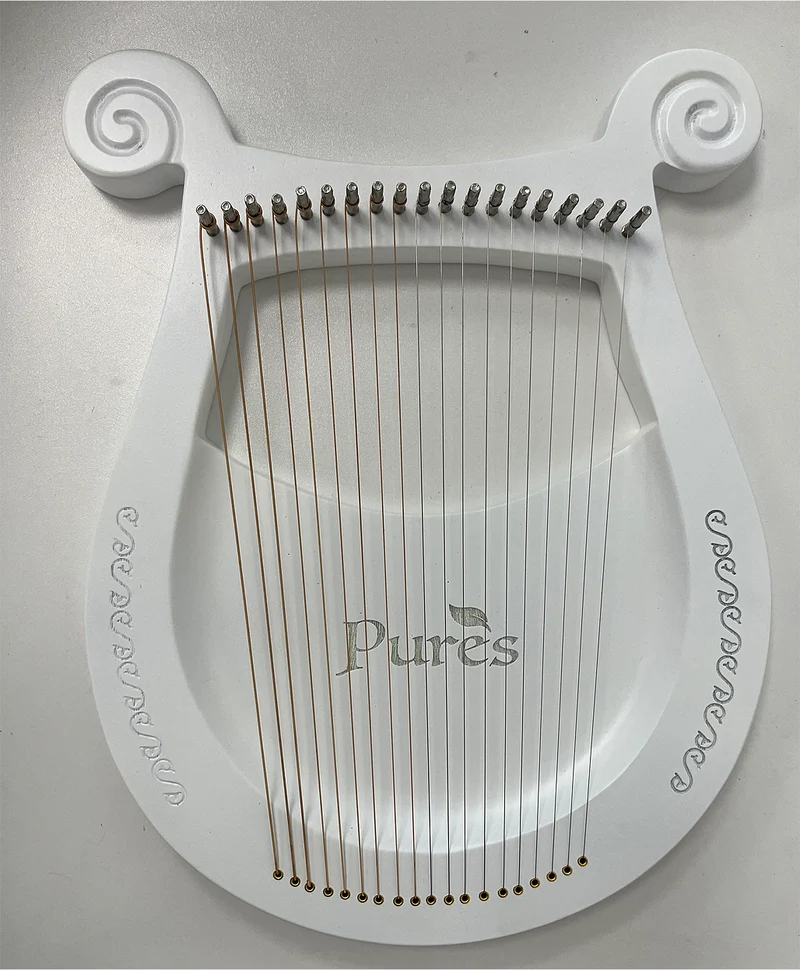 Pures Angel Lyre Harp Ancient 16-19-String Note Wooden Lyre Soothing Instrument