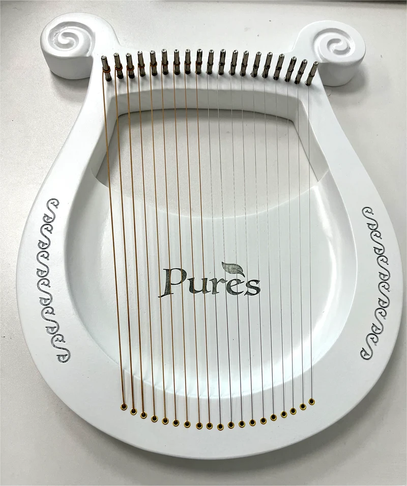 Pures Angel Lyre Harp Ancient 16-19-String Note Wooden Lyre Soothing Instrument