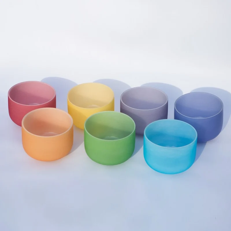 Perfect Pitch 440/432Hz Crystal Singing Bowl Set Chakra Quartz Sound Bowl Set